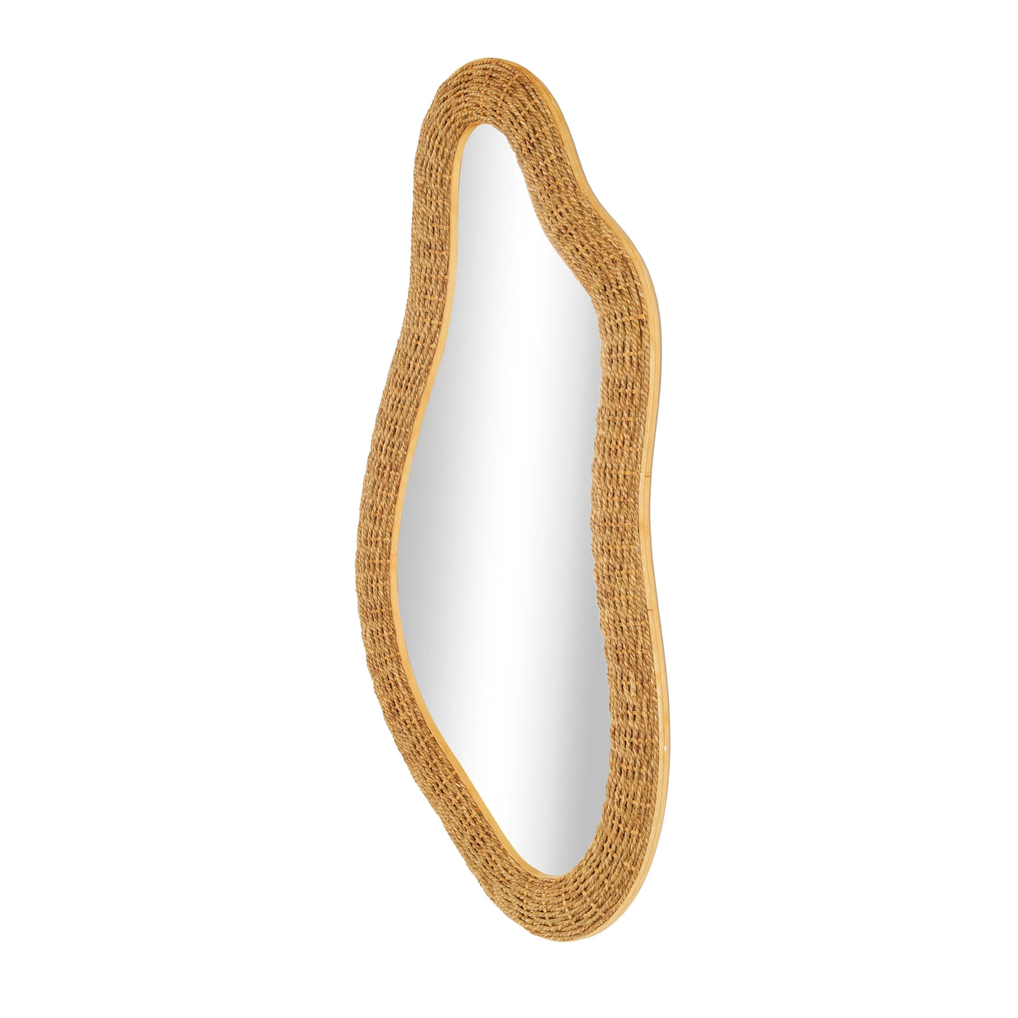 Brown Seagrass Handmade Woven Oval Abstract Room Wall Mirror sold by Zulily product image thumbnail 4