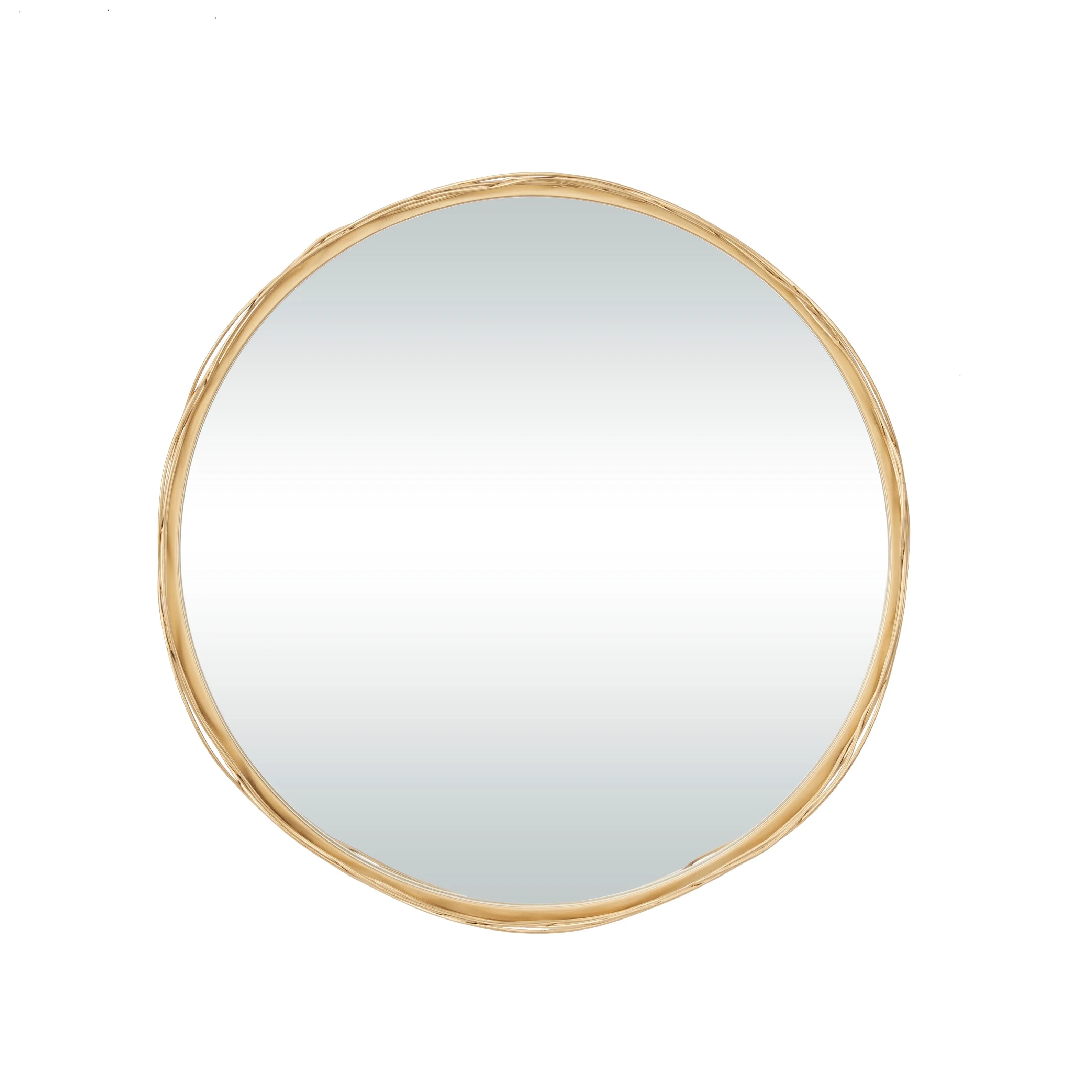 CosmoLiving by Cosmopolitan Gold Metal Room Wall Mirror - 24"W, 24"H sold by Zulily product image thumbnail 2