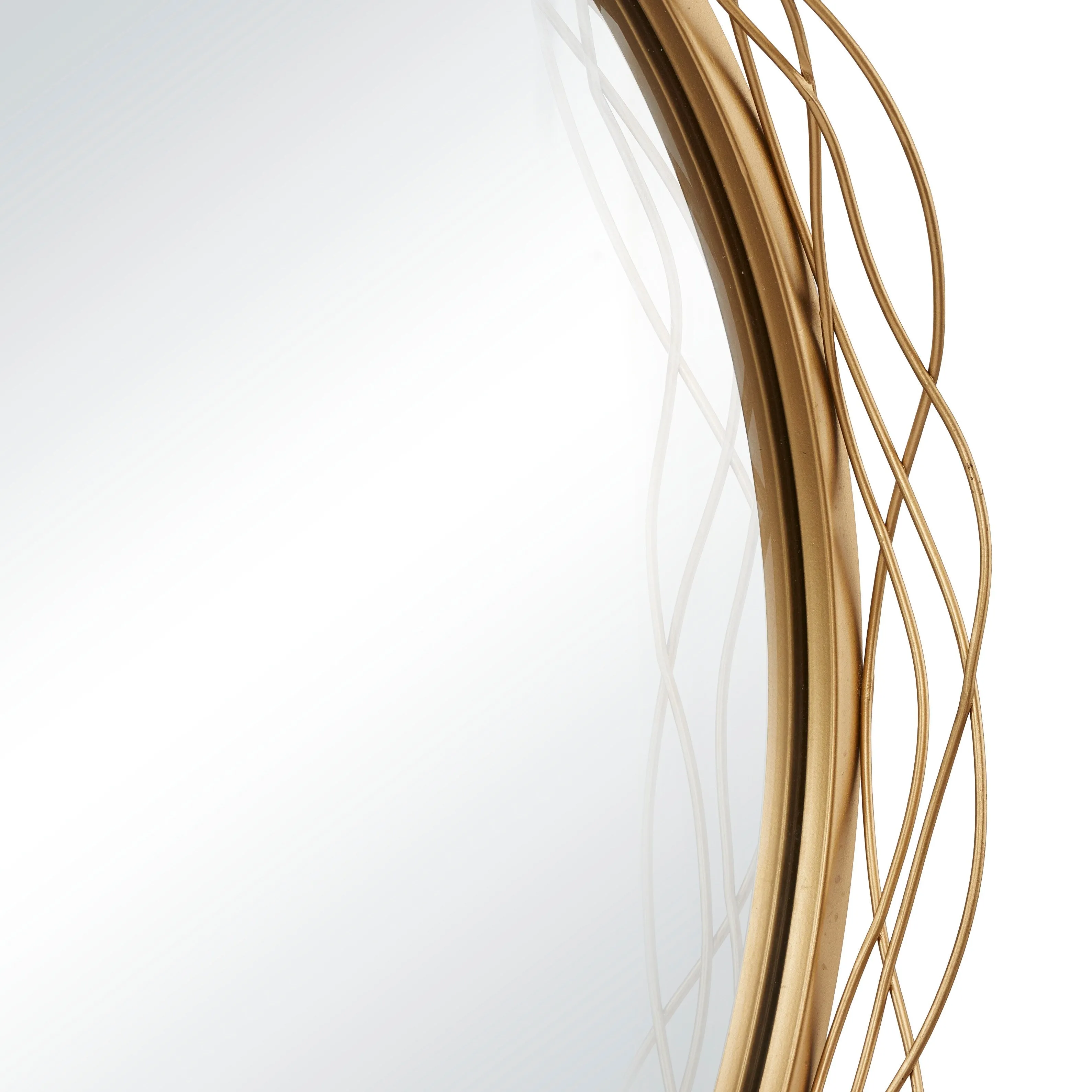 CosmoLiving by Cosmopolitan Gold Metal Room Wall Mirror - 24"W, 24"H sold by Zulily product image thumbnail 4
