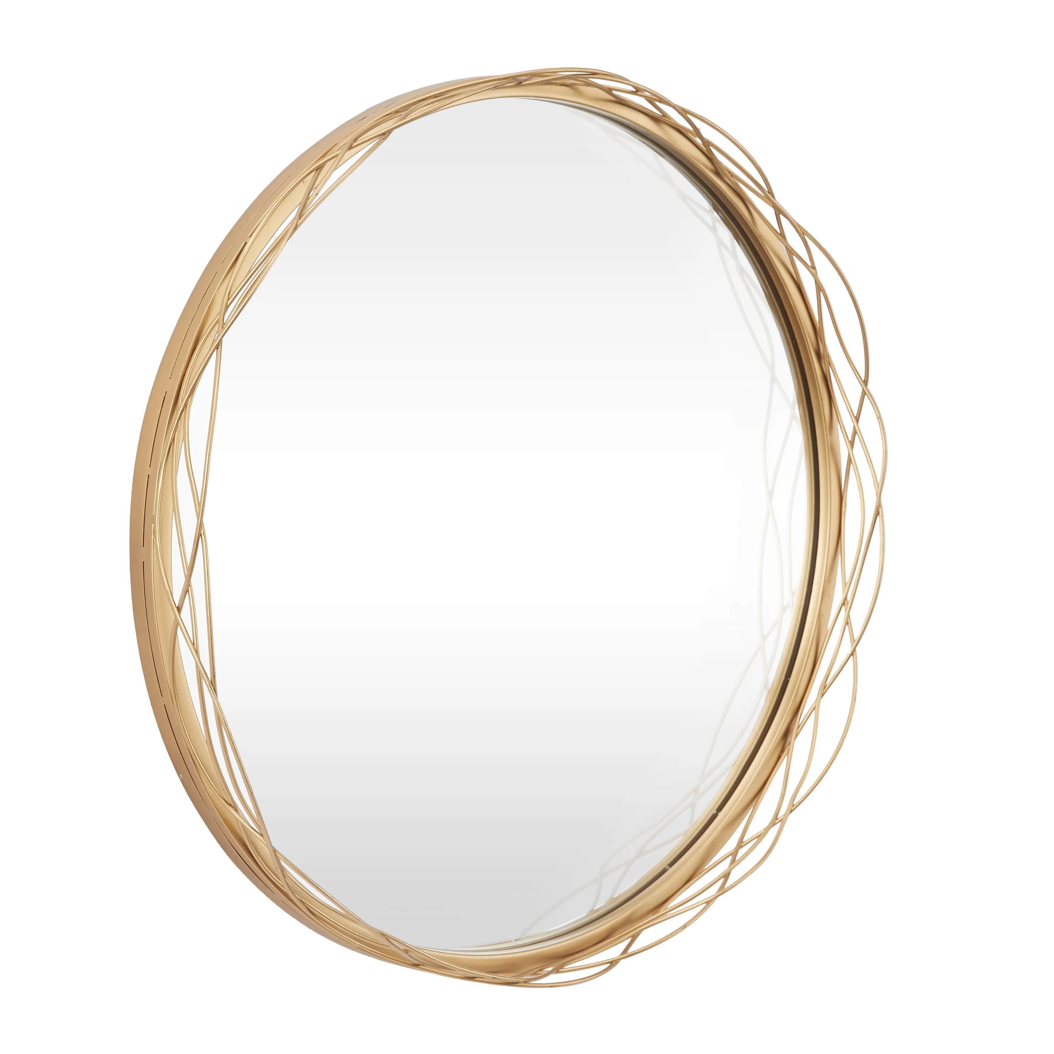 CosmoLiving by Cosmopolitan Gold Metal Room Wall Mirror - 24"W, 24"H sold by Zulily product image thumbnail 3