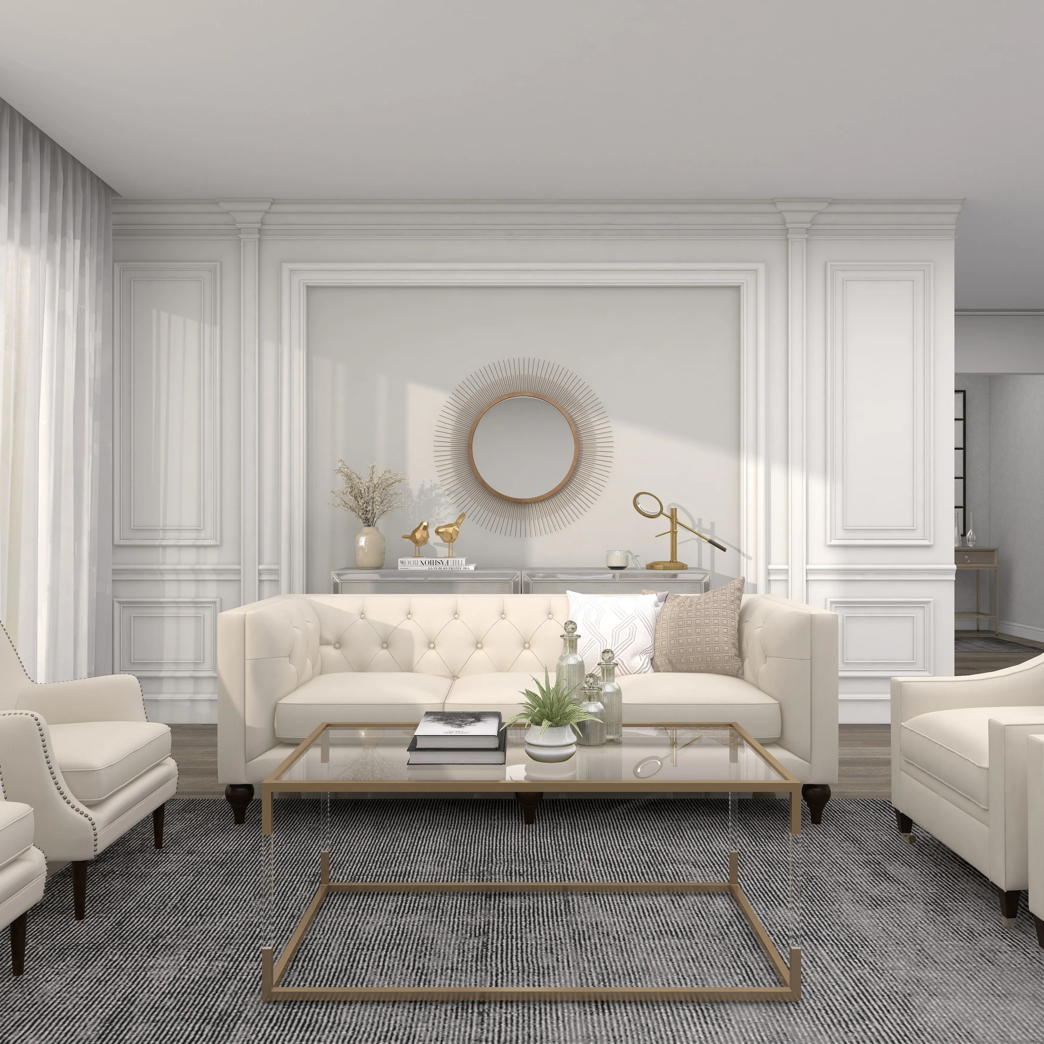 Gold Metal Starburst Room Wall Mirror sold by Zulily product image thumbnail 4