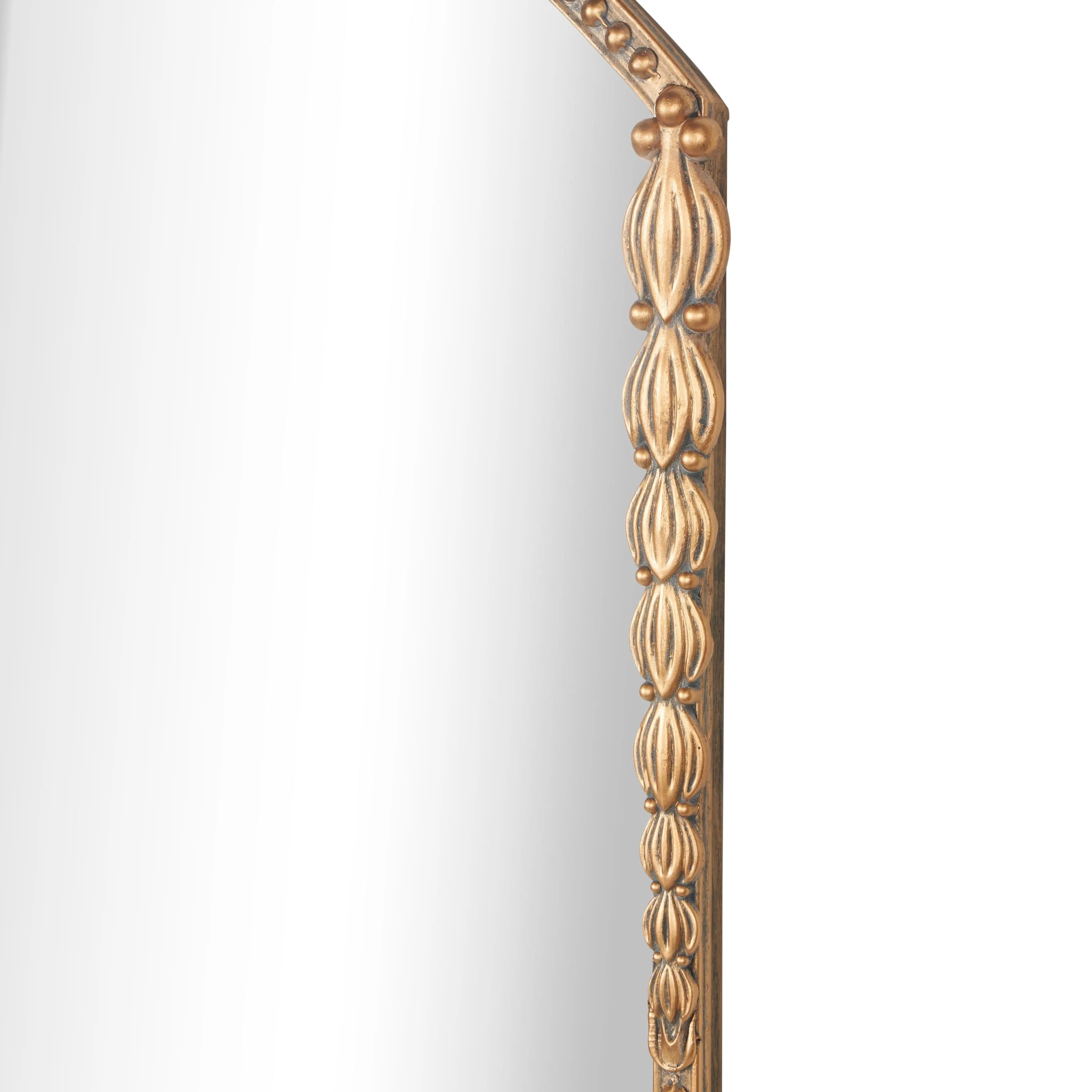 Metal Scroll Orante Antique Arch Room Wall Mirror with Beaded Frame - Gold - Roche River Decor - 1"W x 40"L x 33"H sold by Zulily product image thumbnail 5