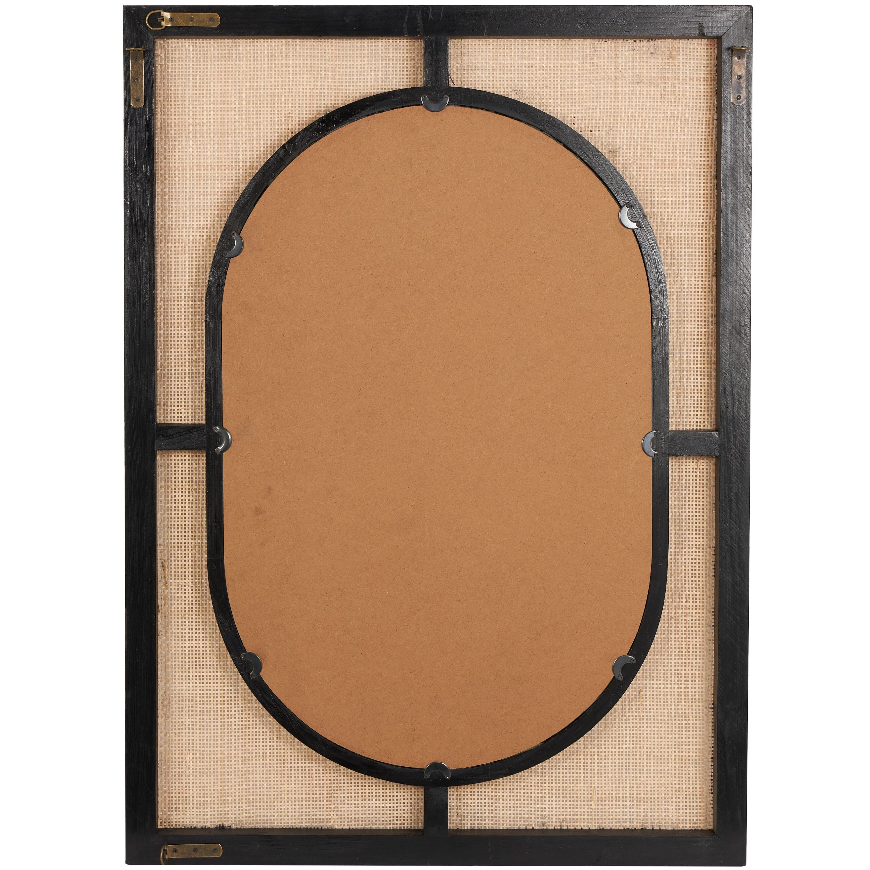 Brown Rattan Room Wall Mirror with Black Accent Frames - 30"W, 42"H sold by Zulily product image thumbnail 5