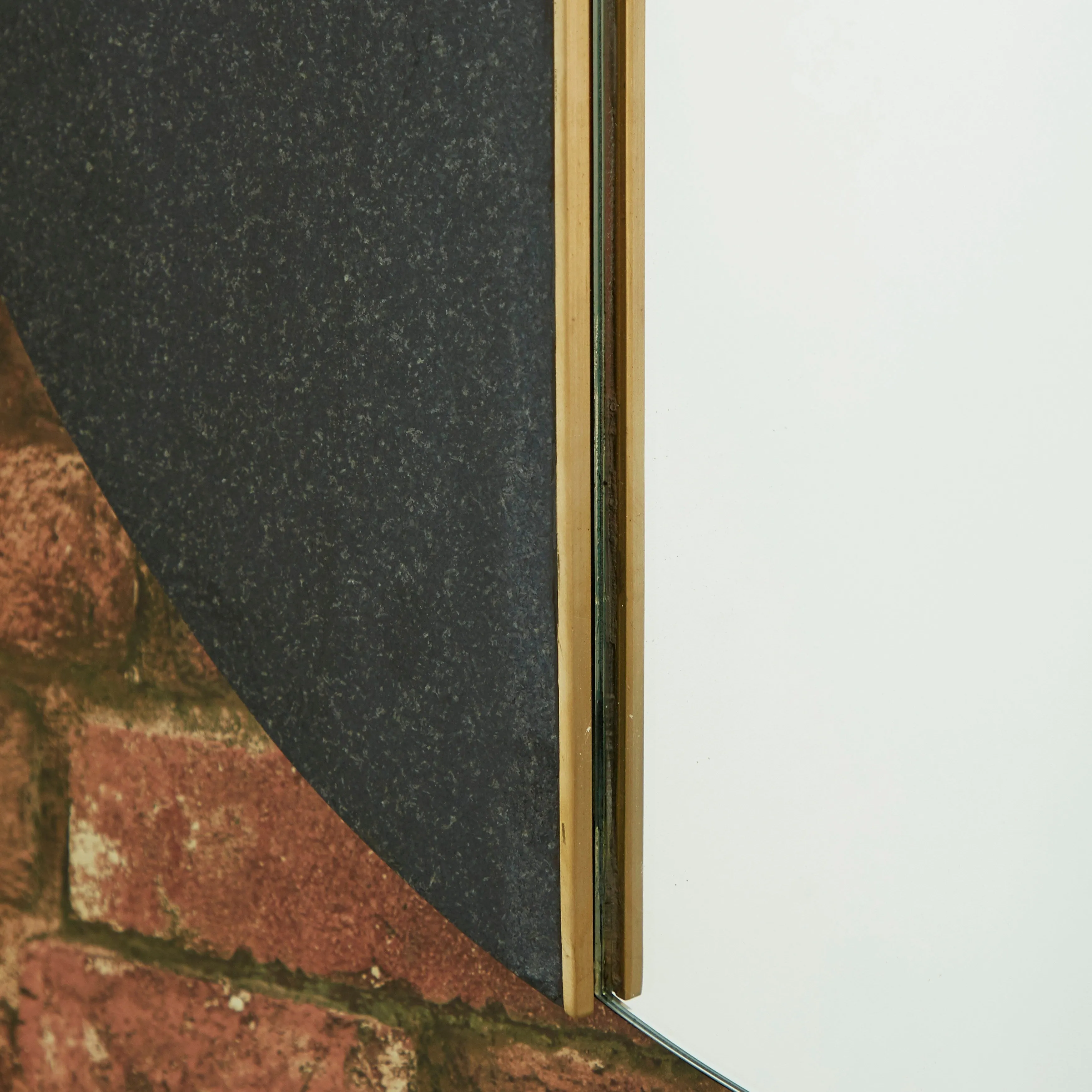Black Glass Wall Mirror with Marble Accent - 28 x 1 x 28Round sold by Zulily product image thumbnail 4
