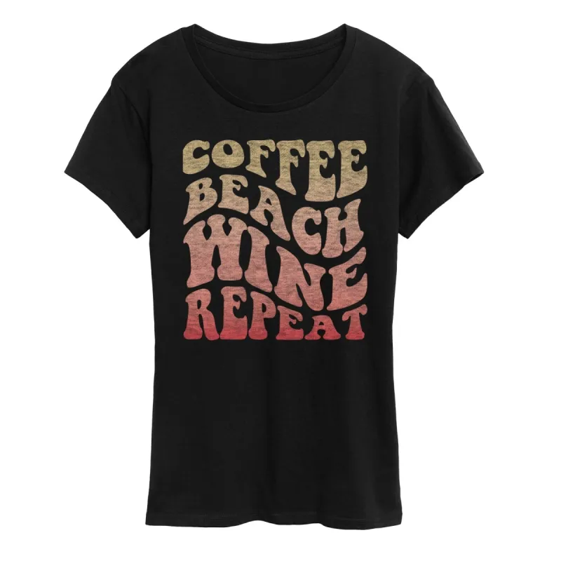 Women's Coffee Beach Wine Short Sleeve Tee sold by Zulily