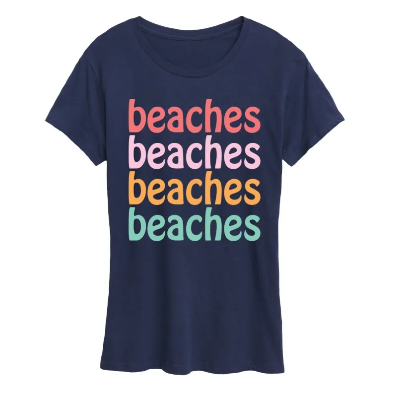 Women's Rainbow Beaches Repeated Short Sleeve Tee sold by Zulily