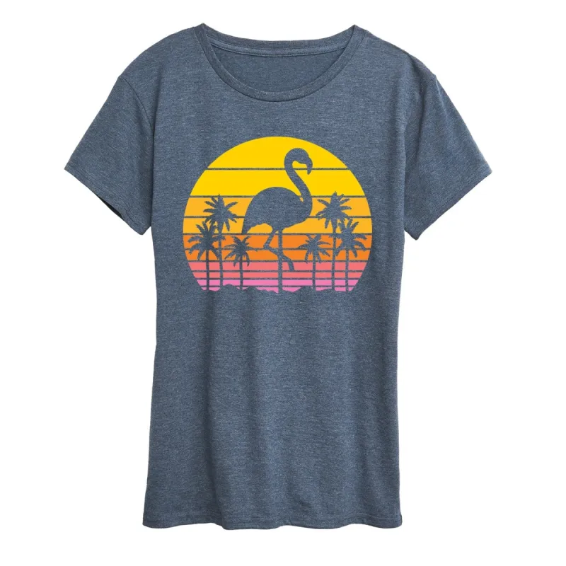 Women's Retro Flamingo Short Sleeve Tee sold by Zulily
