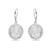 Sterling silver Mother of Pearl Cameo Thinking Cherub Angel Dangle Earring sold by Zulily