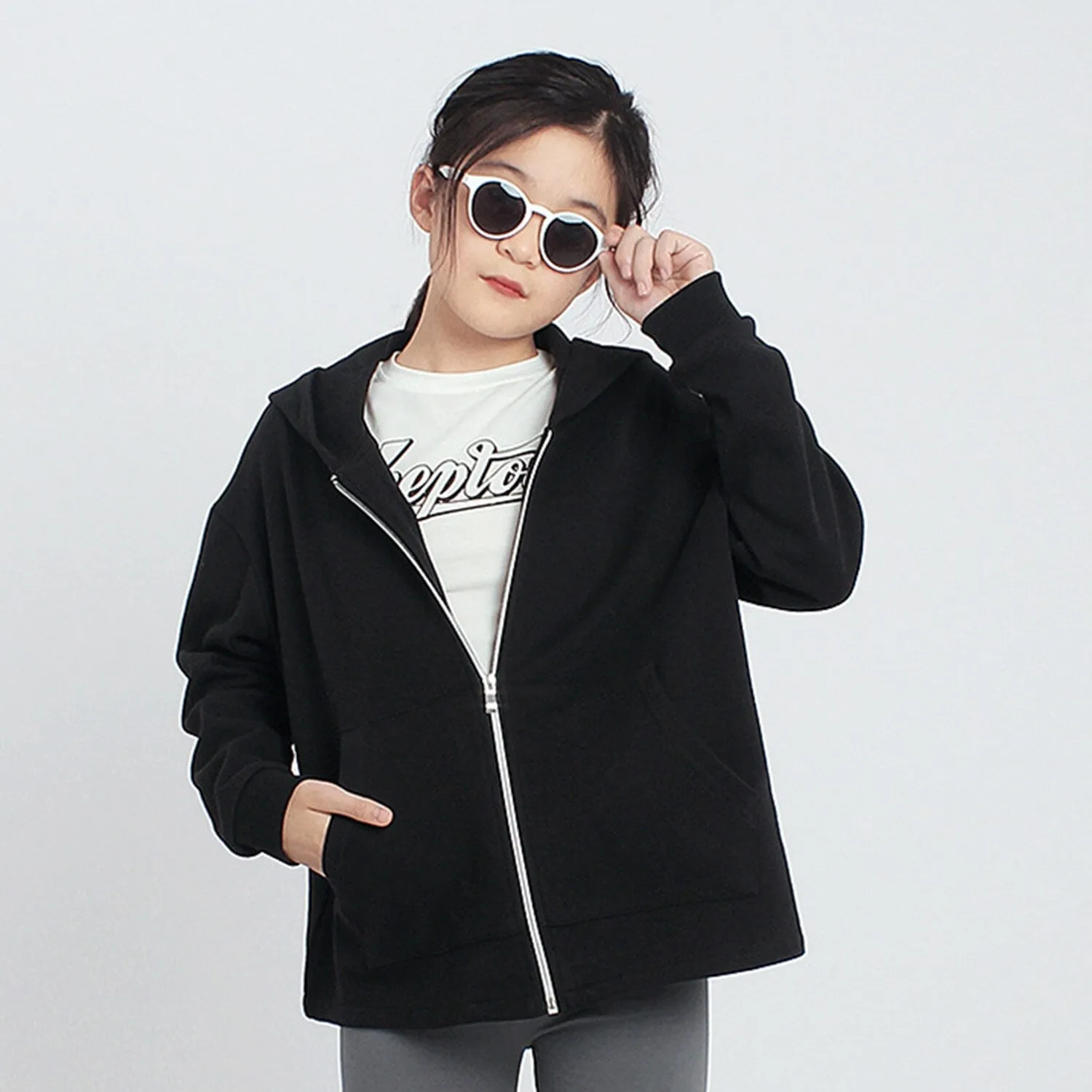 Black Zip-Up Hoodie sold by Zulily product image thumbnail 3