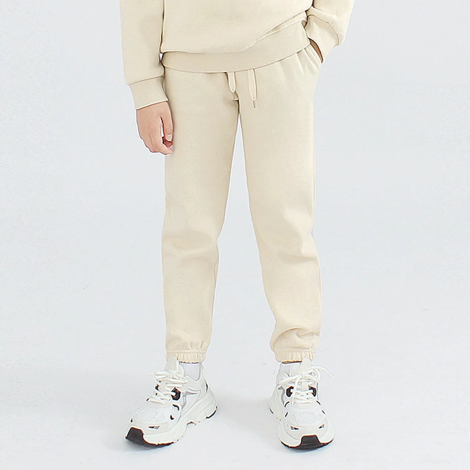 Beige Fleece Sweatpants sold by Zulily