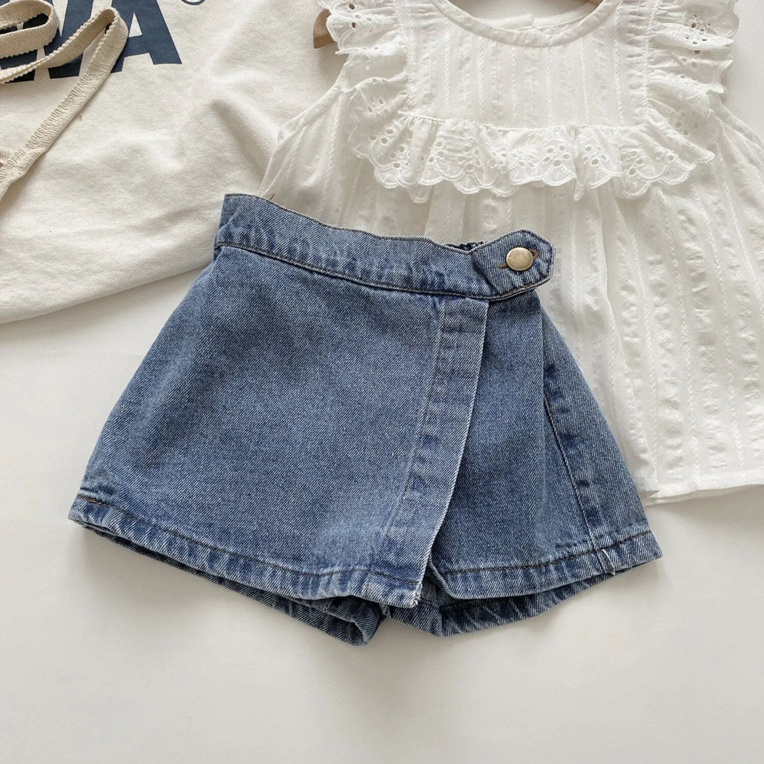 Blue Denim Skorts sold by Zulily product image thumbnail 2