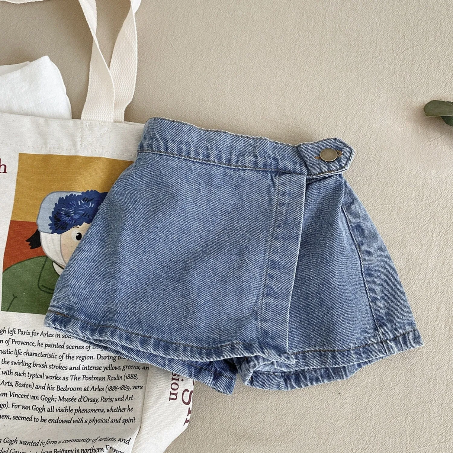 Blue Denim Skorts sold by Zulily