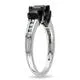Miadora 10k White Gold 1 1/2ct TDW Princess-cut Black and White Diamond Ring sold by Zulily product image thumbnail 2