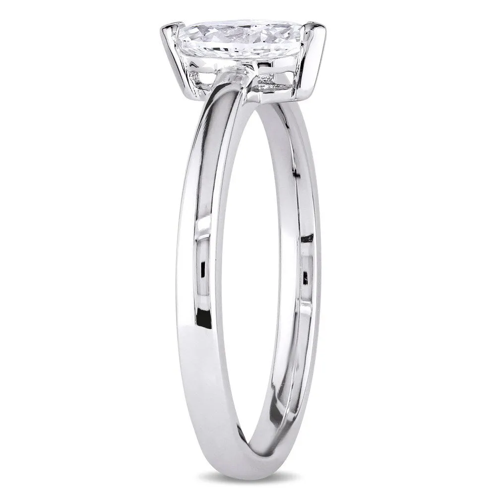Miadora Signature Collection 14k White Gold 1/2ct TDW Marquise-Cut Diamond Solitaire Engagement Ring sold by Zulily product image thumbnail 3
