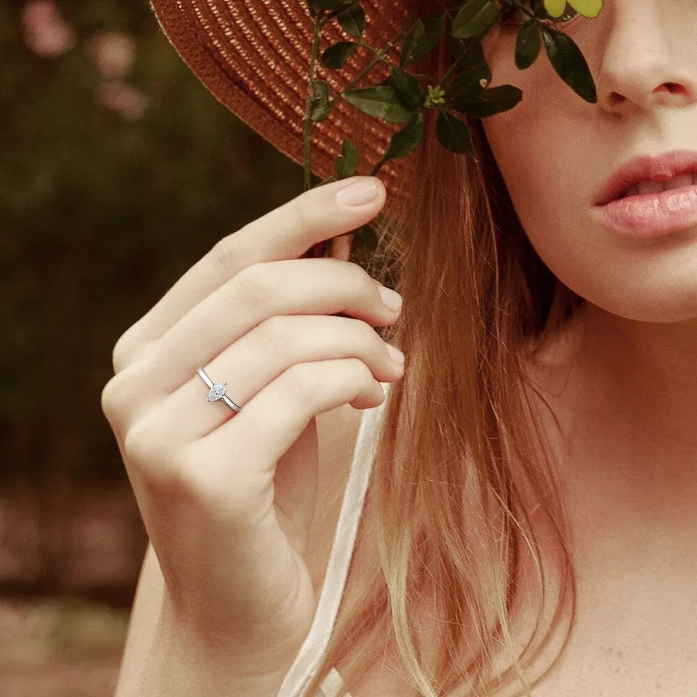 Miadora Signature Collection 14k White Gold 1/2ct TDW Marquise-Cut Diamond Solitaire Engagement Ring sold by Zulily product image thumbnail 5