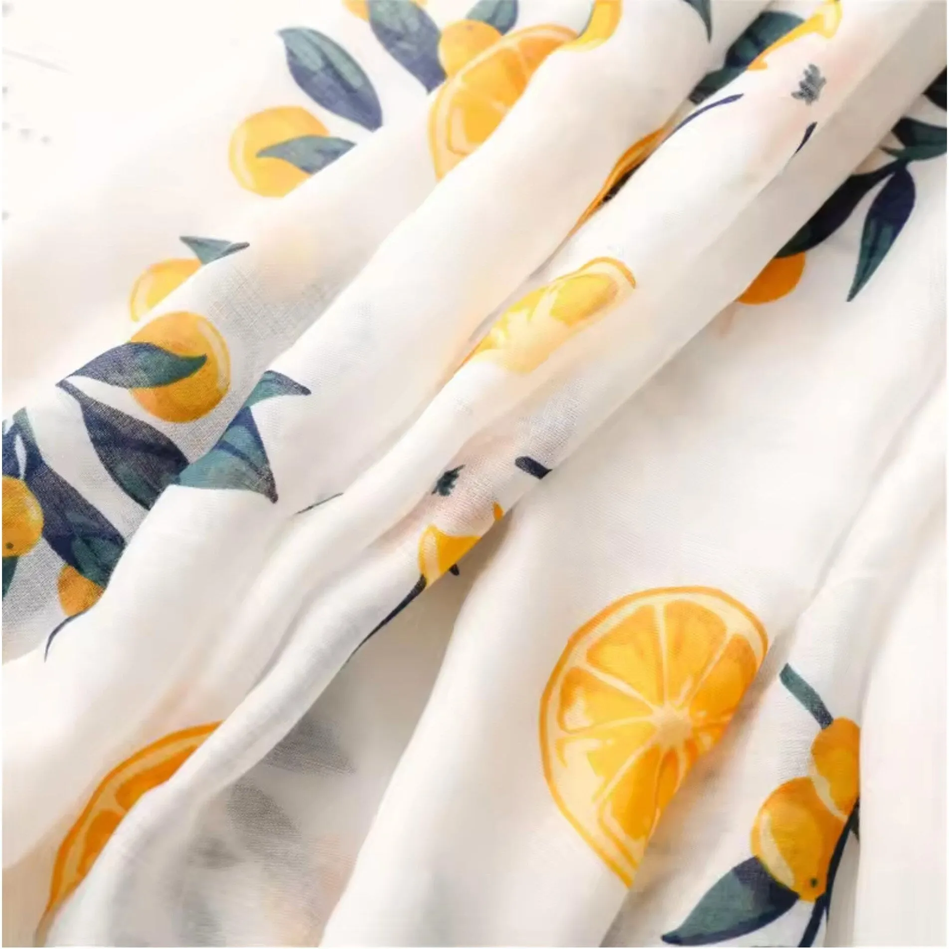 Lemon Print Scarf with Tassels sold by Zulily product image thumbnail 4