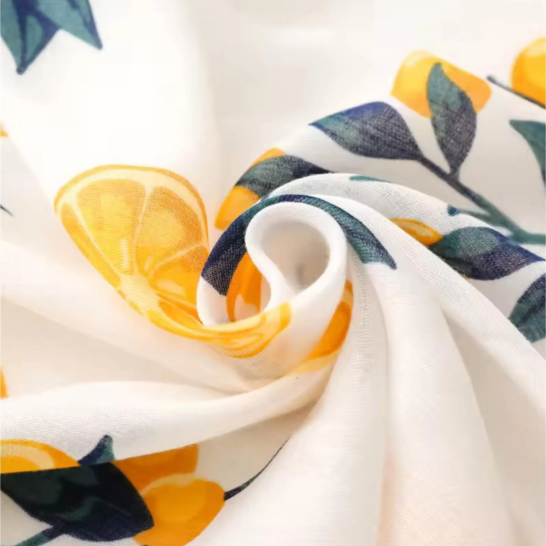 Lemon Print Scarf with Tassels sold by Zulily product image thumbnail 3