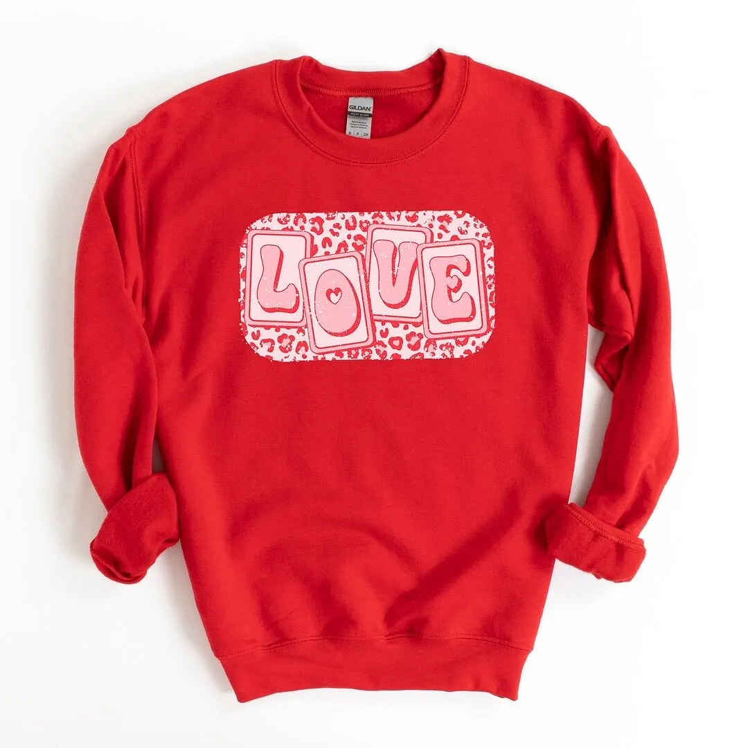 Love Leopard Blocks Graphic Sweatshirt sold by Zulily product image thumbnail 2