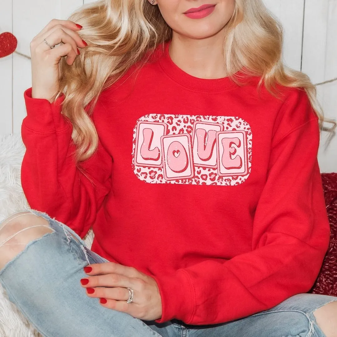 Love Leopard Blocks Graphic Sweatshirt sold by Zulily product image thumbnail 3