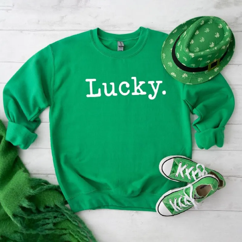 Lucky Typewriter Graphic Sweatshirt sold by Zulily