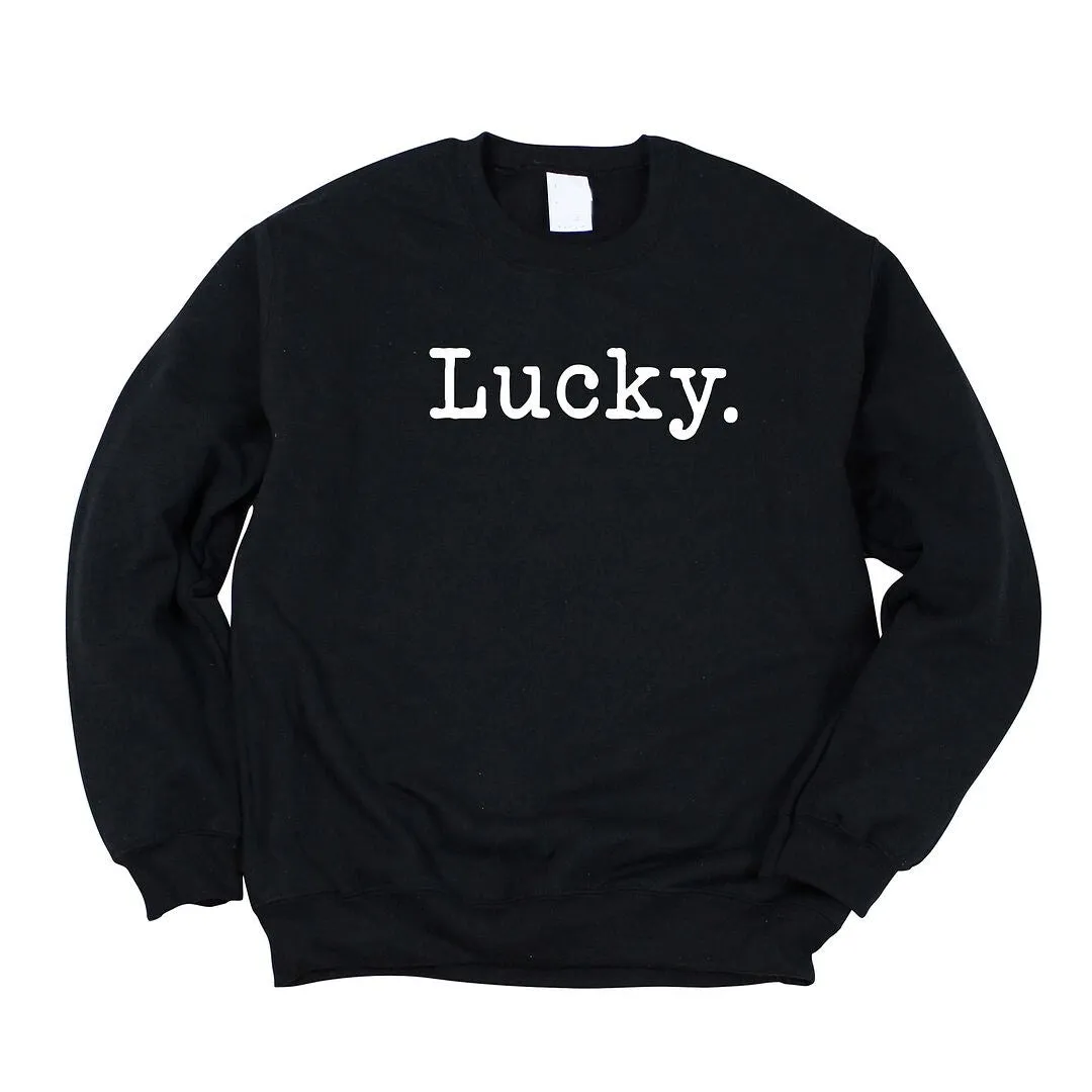 Lucky Typewriter Graphic Sweatshirt sold by Zulily product image thumbnail 2