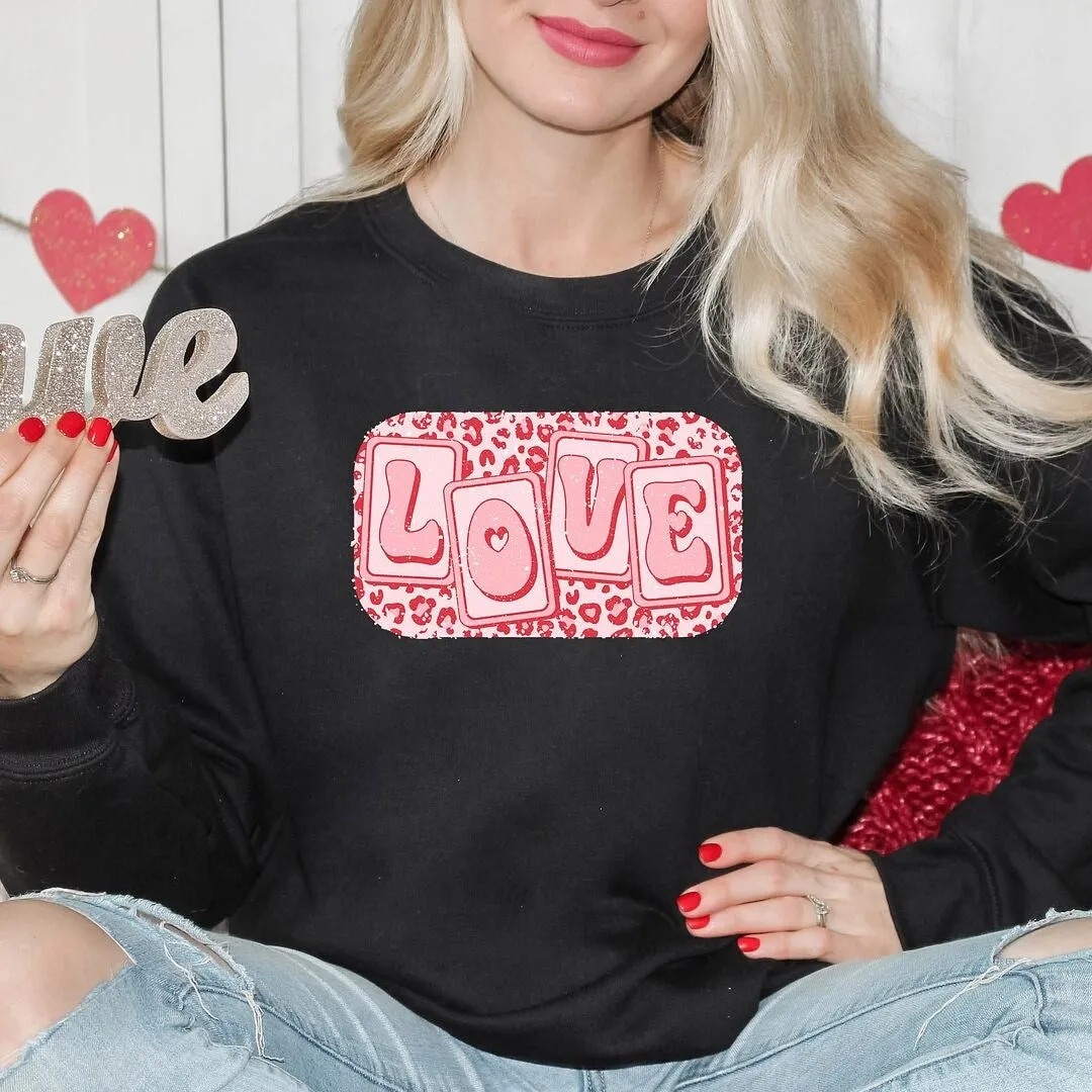 Love Leopard Blocks Graphic Sweatshirt sold by Zulily product image thumbnail 3