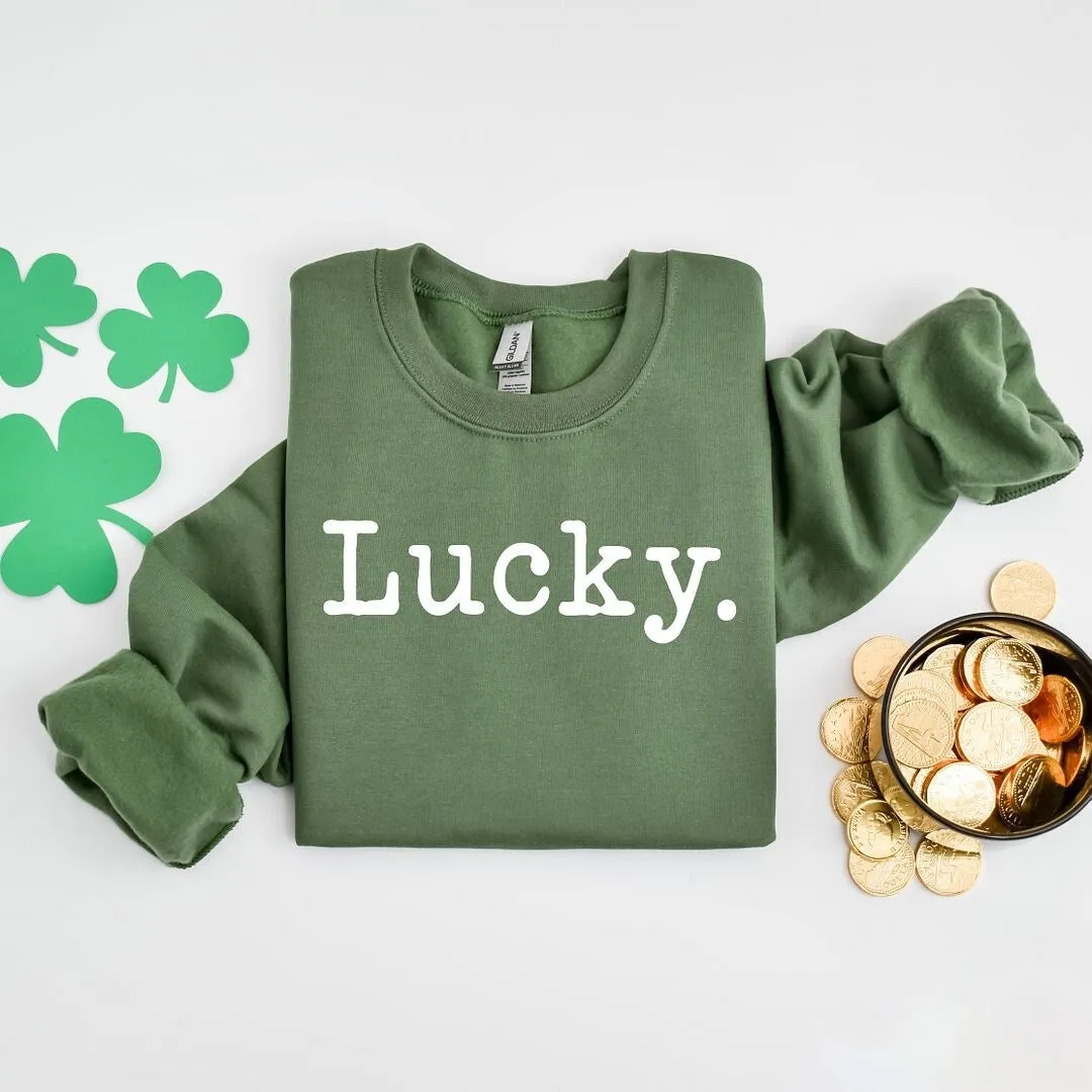 Lucky Typewriter Graphic Sweatshirt sold by Zulily
