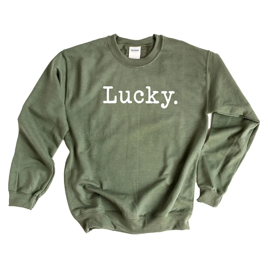 Lucky Typewriter Graphic Sweatshirt sold by Zulily product image thumbnail 2