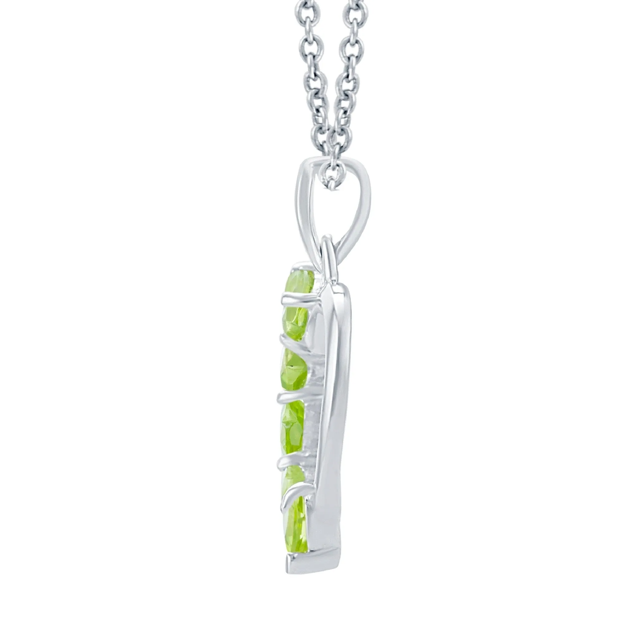 Sterling Silver with Natural Peridot Heart Pendant with 18" Chain sold by Zulily product image thumbnail 2