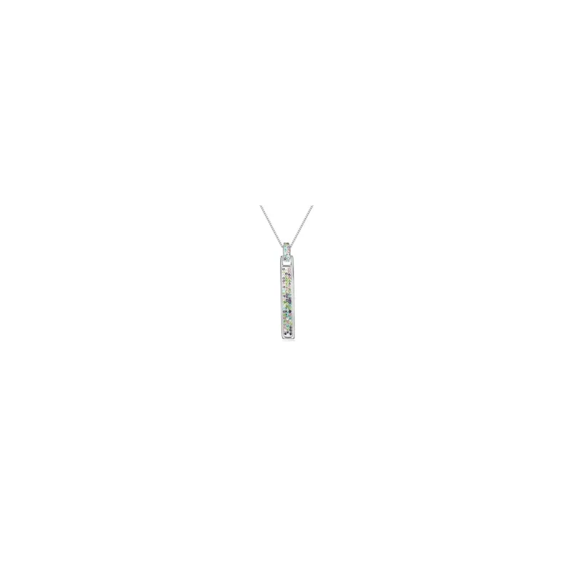 Multi Colored Swarovski Crystal Bar Necklace sold by Zulily