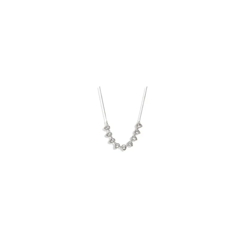 Silvertone Clear Swarovski Crystal Teardrop Necklace sold by Zulily