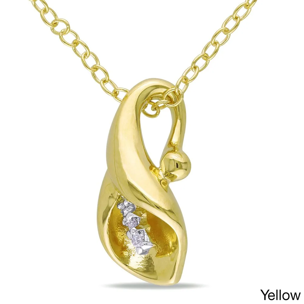 Miadora Sterling Silver Diamond Accent Calla Lily Floral Drop Necklace sold by Zulily product image thumbnail 3