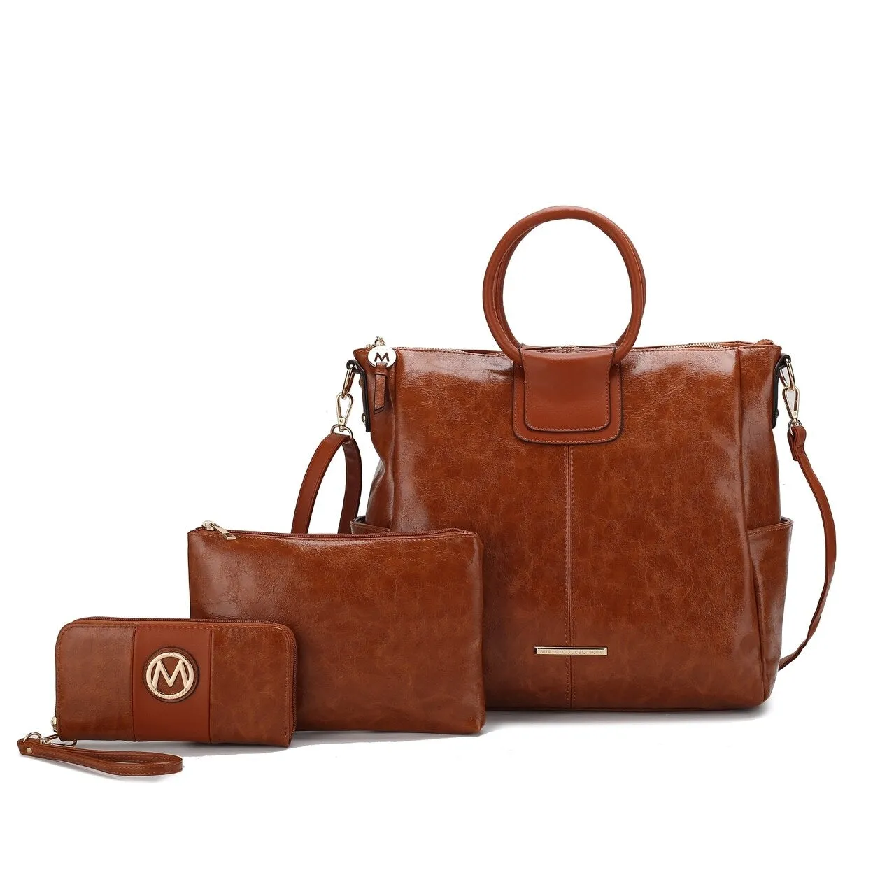 Mkfcollection Zori Tote And Set Vegan Leather Designer Handbag sold by Zulily product image thumbnail 3