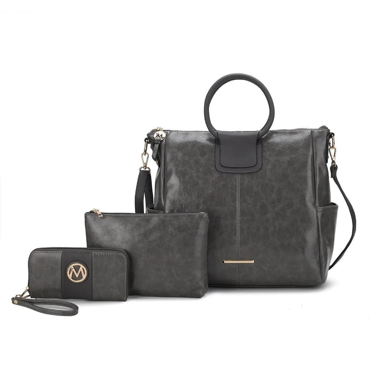 Mkfcollection Zori Tote And Set Vegan Leather Designer Handbag sold by Zulily product image thumbnail 4