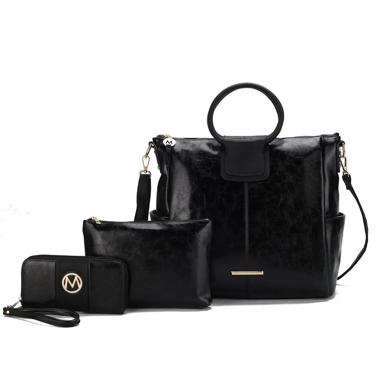 Mkfcollection Zori Tote And Set Vegan Leather Designer Handbag sold by Zulily product image thumbnail 2