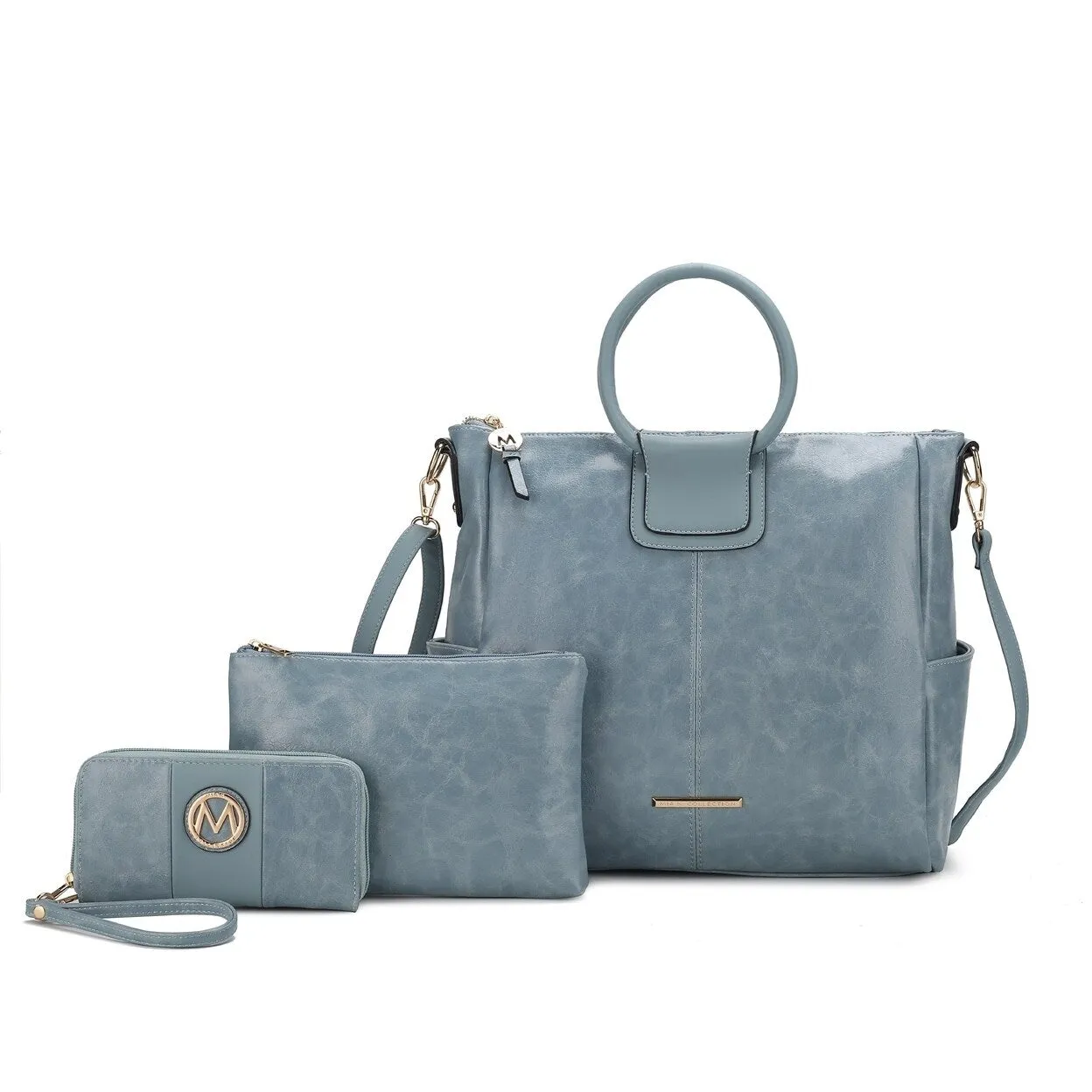 Mkfcollection Zori Tote And Set Vegan Leather Designer Handbag sold by Zulily product image thumbnail 5