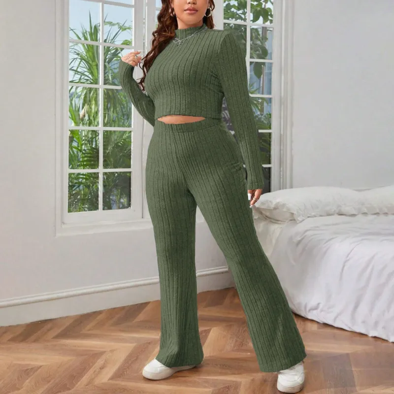 Green Crop Top & Pants sold by Zulily
