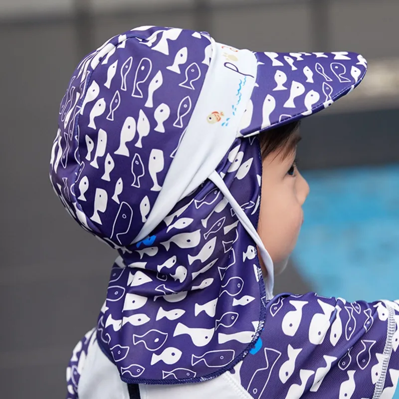 Blue & White Fish Sun Hats sold by Zulily