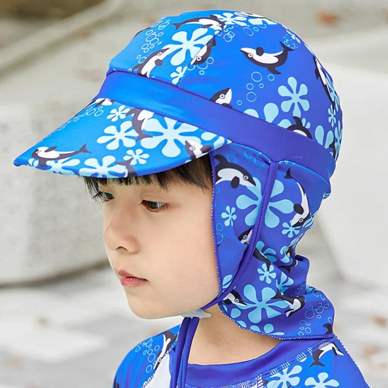 Blue Floral Shark Sun Hats sold by Zulily