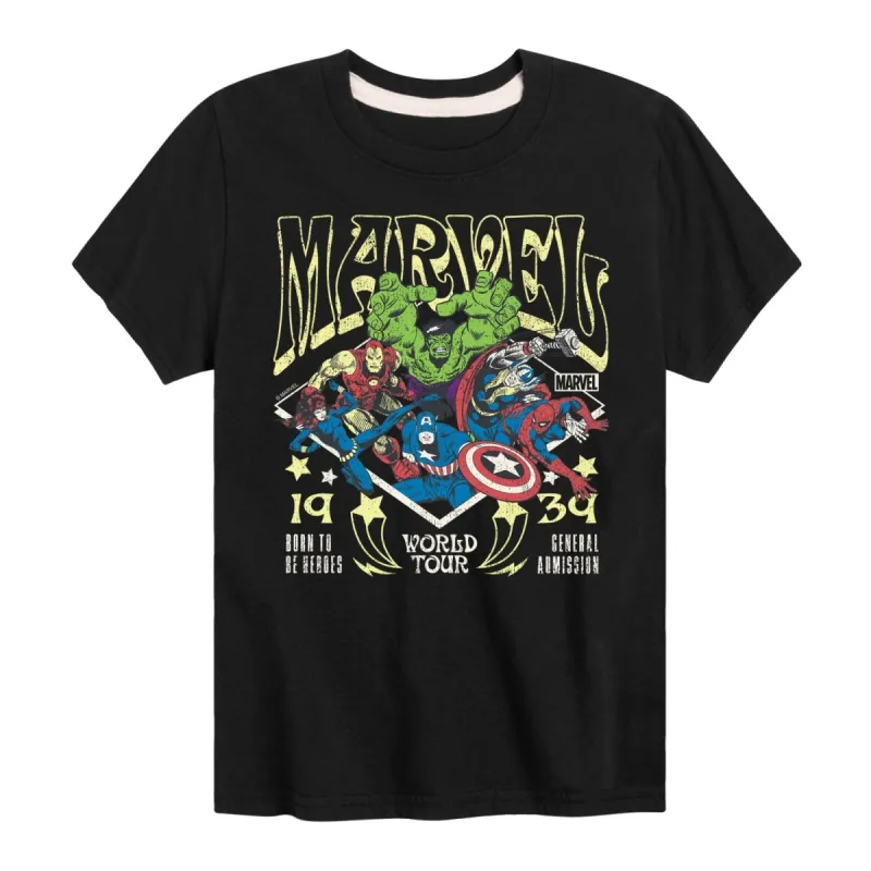 Boys The Avengers Concert Tee Short Sleeve Tee sold by Zulily