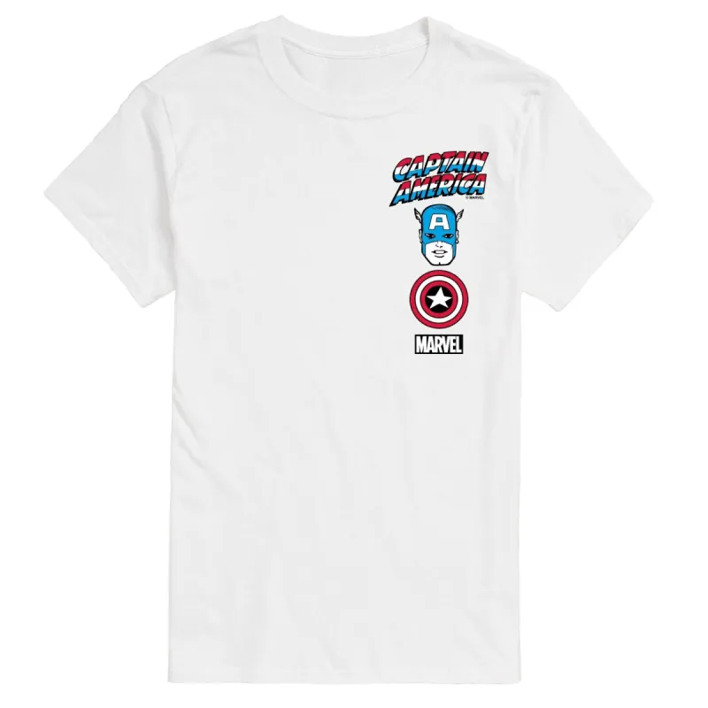 Men's Captain America Logo Stacked Short Sleeve Tee sold by Zulily
