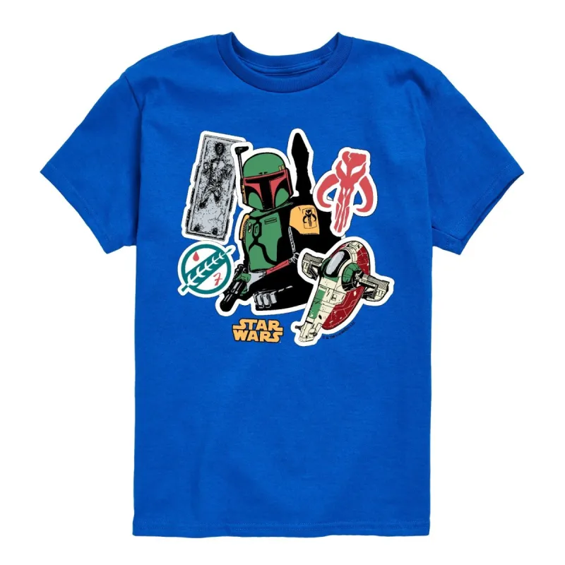 Boy's Star Wars Boba Stickers Short Sleeve Tee sold by Zulily