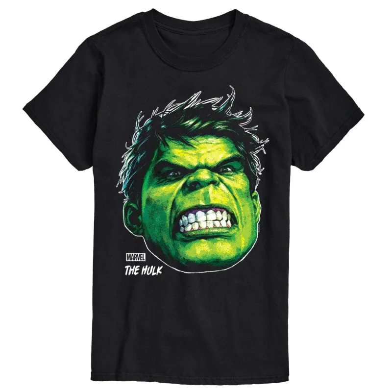 Men's Hulk Oversized Face Short Sleeve Tee sold by Zulily