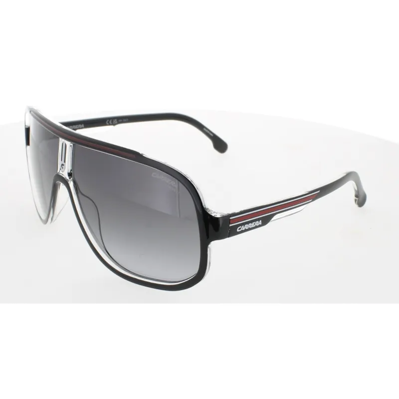 Carrera 1058/S Black Red Frame Color Grey Gradient Lens Phantos Shaped Male Plastic Sunglasses sold by Zulily
