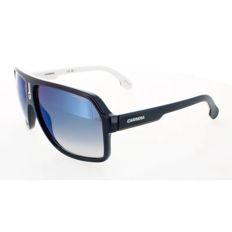 Carrera 1001/S Blue Red Frame Color Grey Multilayer Lens Rectangle Shaped Male Plastic Sunglasses sold by Zulily