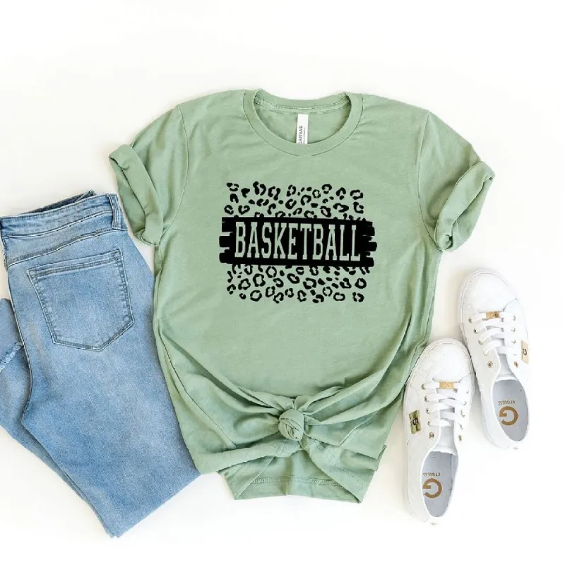 Basketball Leopard Short Sleeve Crewnneck Tee sold by Zulily