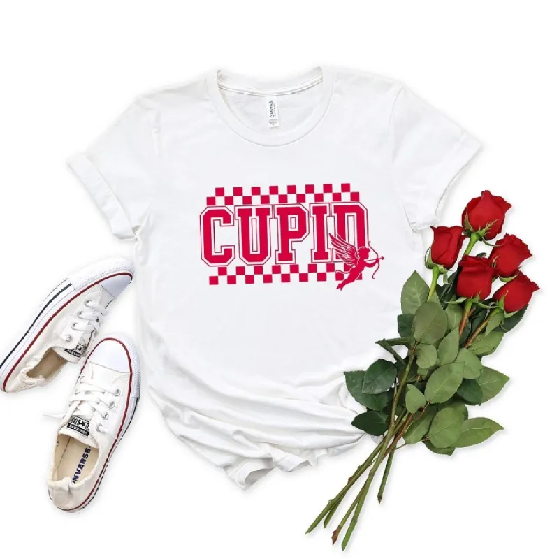Cupid Varsity Checkered Short Sleeve Crewnneck Tee sold by Zulily