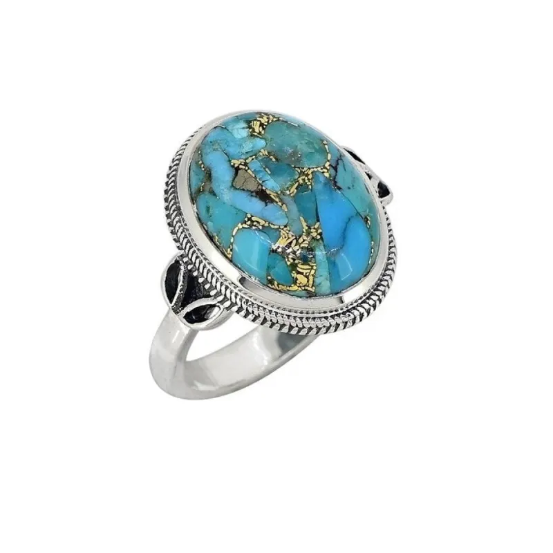 YS Gems Sterling Silver Blue Copper Turquoise Artisan Ring sold by Zulily