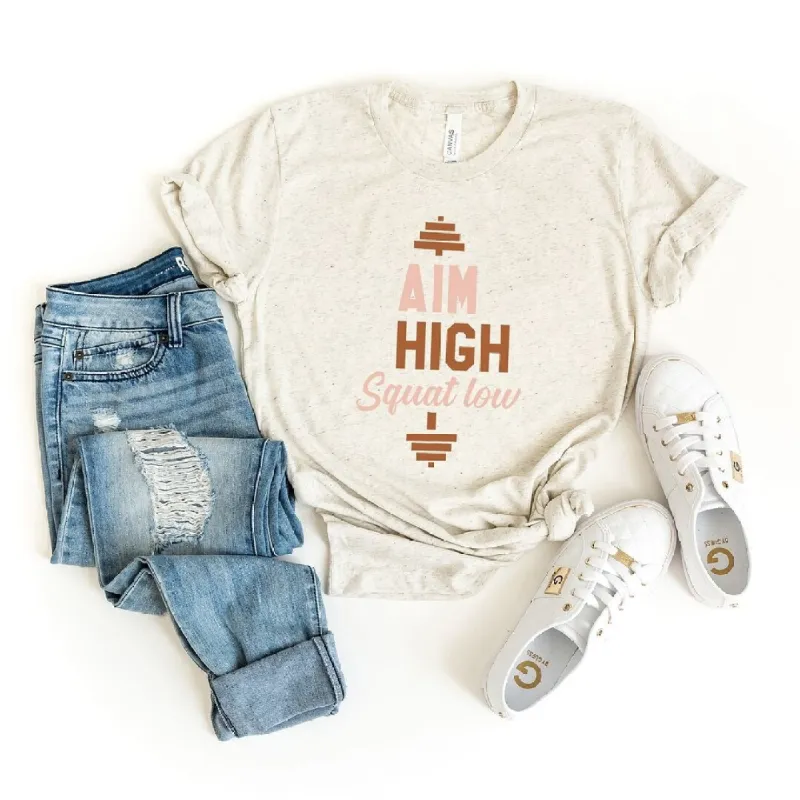 Aim High Squat Low Short Sleeve Crewnneck Tee sold by Zulily