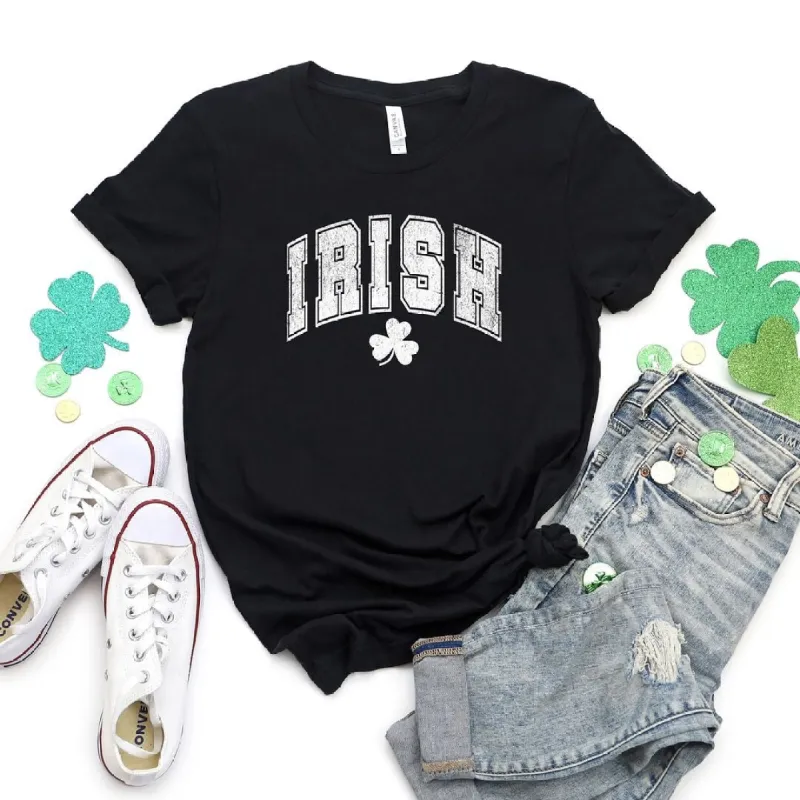 Irish Varsity Grunge Short Sleeve Crewnneck Tee sold by Zulily